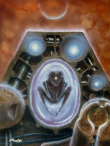 dark surrealist horror based art