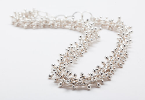 hand fabricated silver necklace