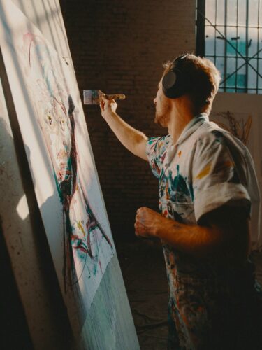 artist at the easel