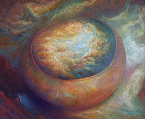 painting of a begging bowl