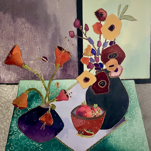 whimsical still life painting