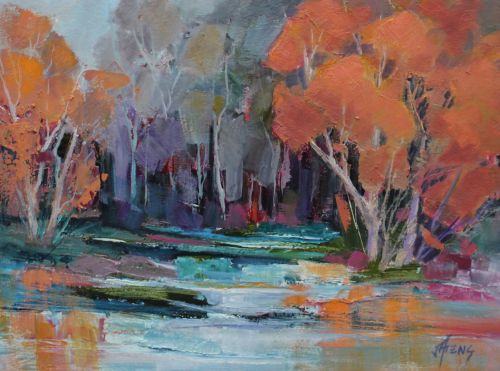 painting of an autumn rural landscape