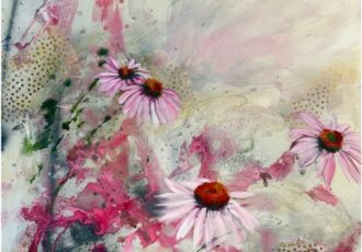softly ethereal painting of flowers