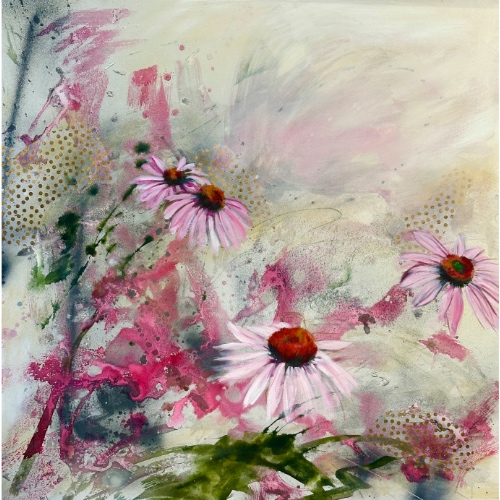 softly ethereal painting of flowers