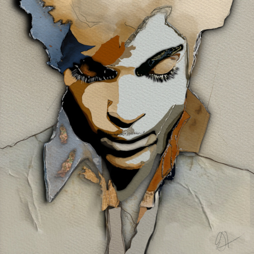 digital portrait of singer Prince