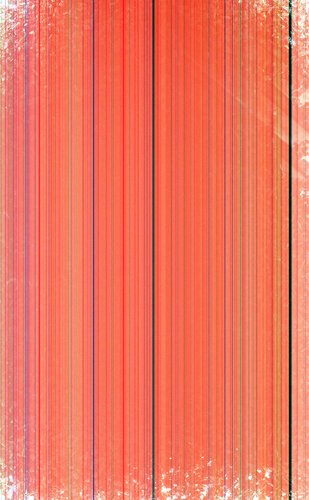 bold abstract pigment print in orange by Gilad Ophir