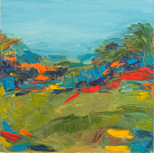 colorful oil painting of a landscape