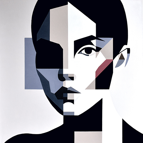 black and white woman's portrait