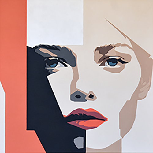 portrait of a woman in a cubist style
