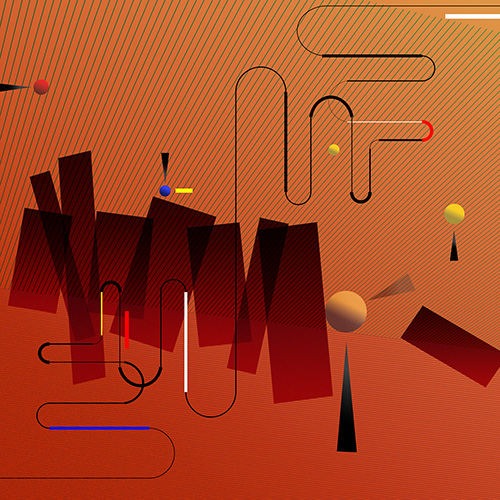 colorful digital abstract work
