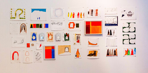 Installation of small works as a work of art