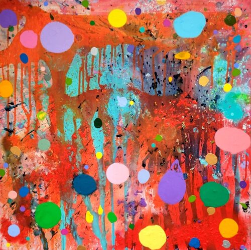 vibrant abstract painting