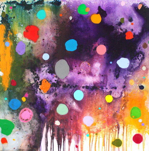 bold abstract acrylic painting