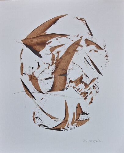 acrylic gestural painting
