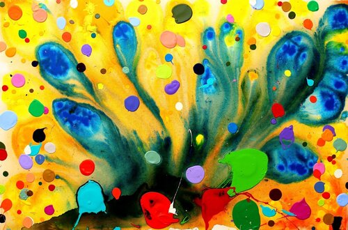 colorful painting by artist with synethesia