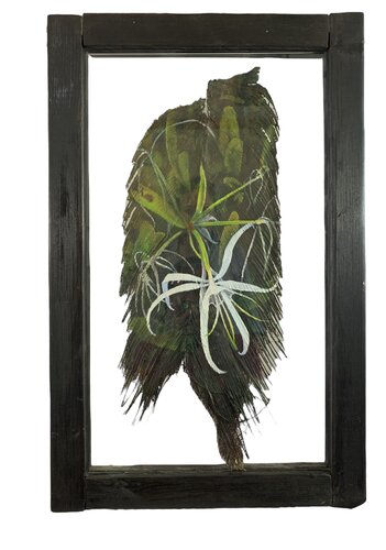 image of palm leaves, made of natural materials