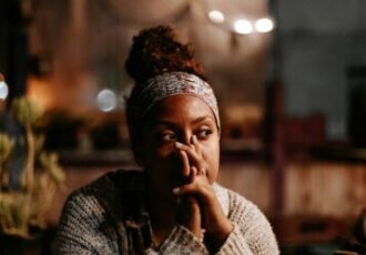 pensive woman