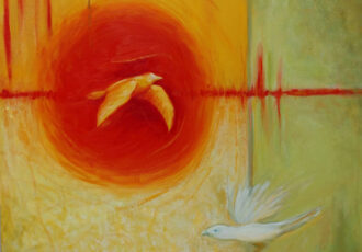 bird-themed spiritual painting