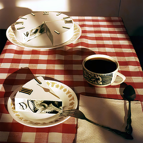 whimsical photo pun on slice of time