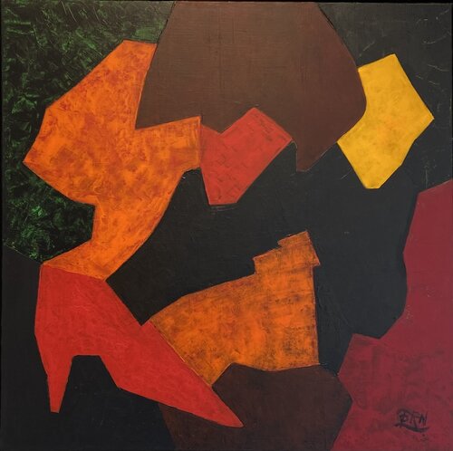 abstract style acrylic painting