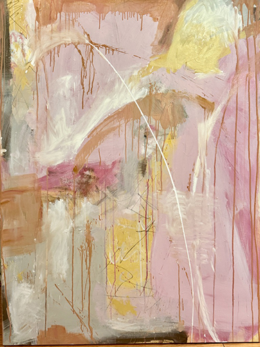 layered abstract acrylic painting