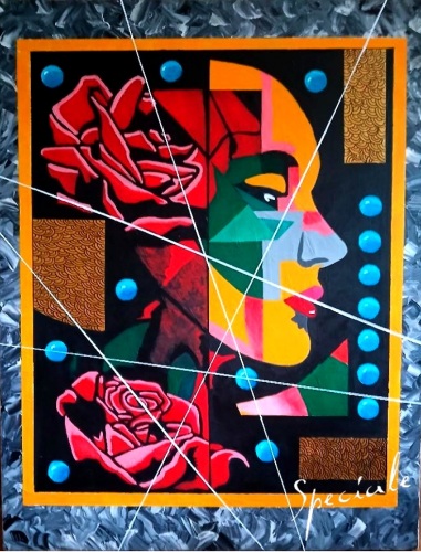 colorful abstracted portrait
