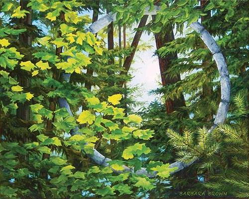 woodland landscape painting