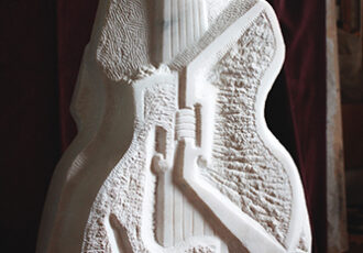 musical themed marble sculpture