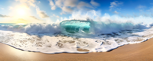 fine art photo waves crashing in Hawaii
