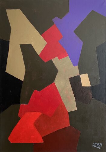 colorful dynamic abstract painting
