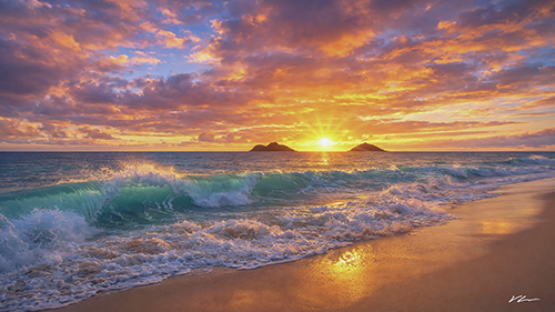 Sunset photo in Lanikai