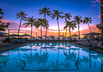 photograph of the Moana Hotel in Hawaii