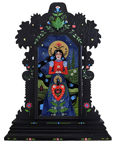 figurative painting in folkloric style